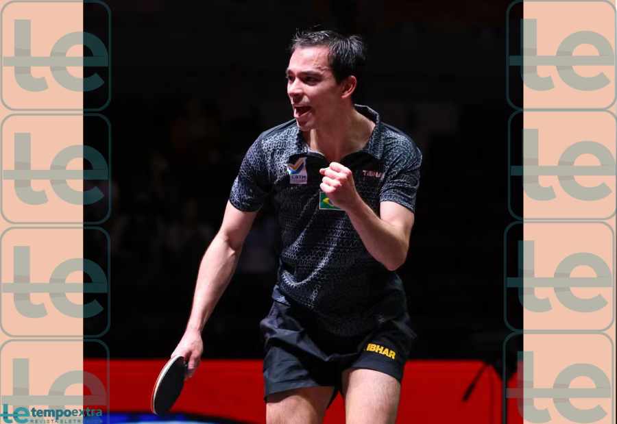 Hugo Calderano faz história e garante medalha inédita para o Brasil no Mundial de Tênis de Mesa